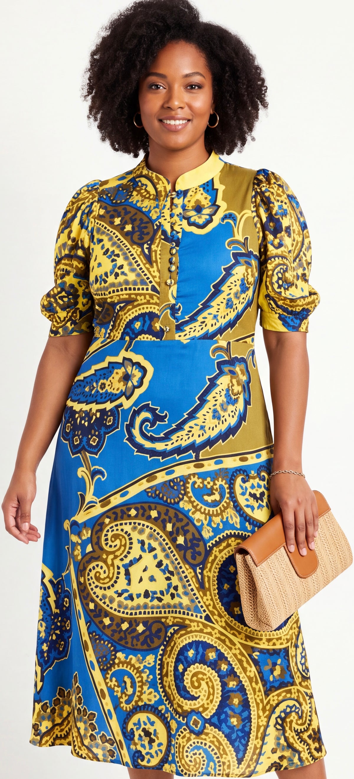 Print midi dress