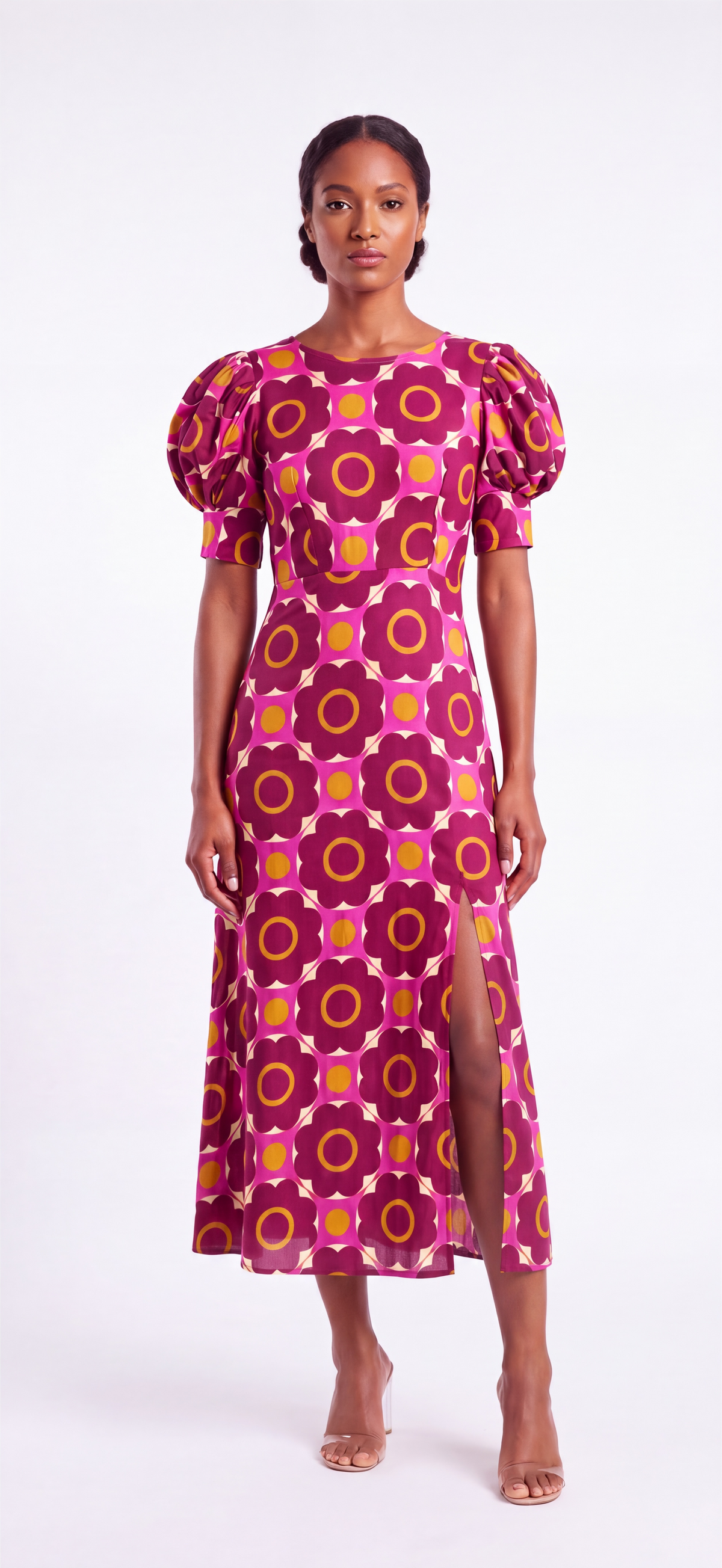 Print midi dress