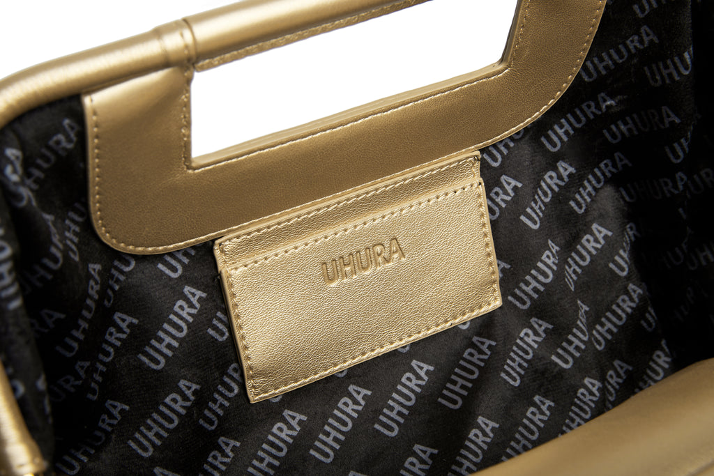 Gold clutch extra large bag