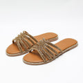 Embellished flat sandals