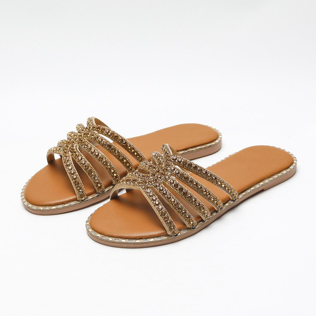 Embellished flat sandals