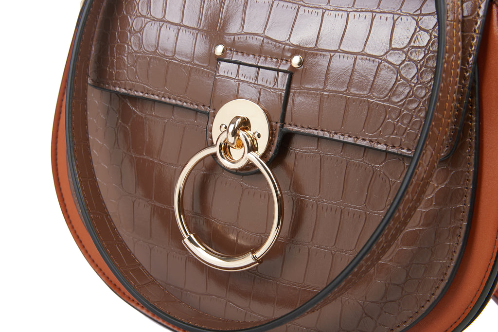 Croc coffee saddle bag