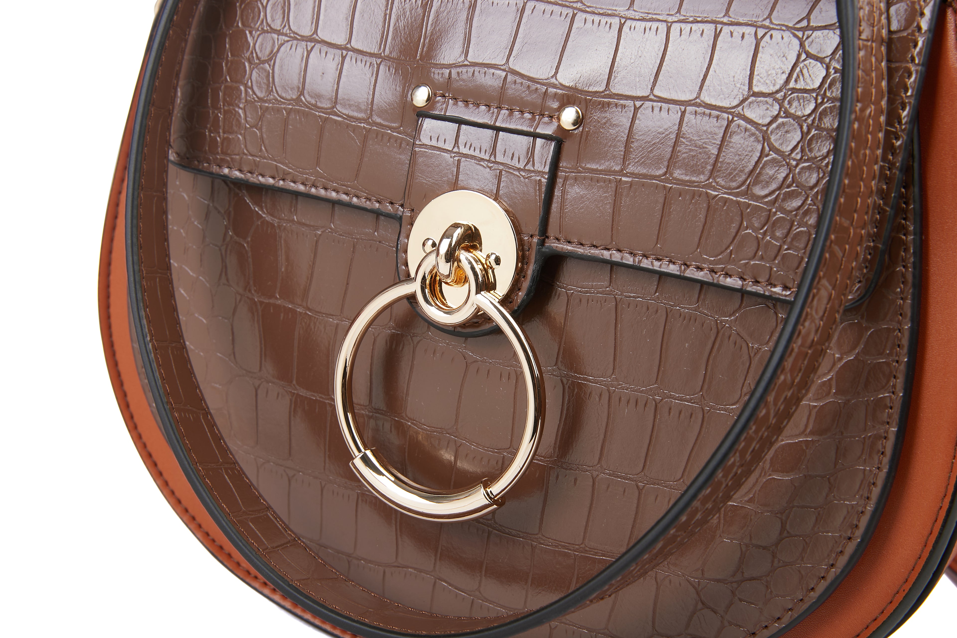 Croc coffee saddle bag