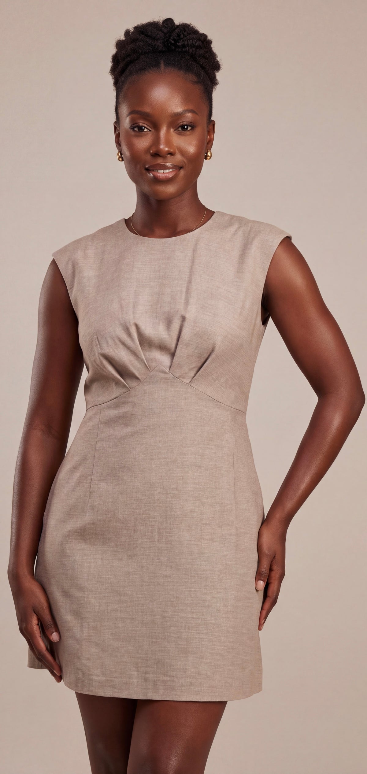 Midi khaki dress
