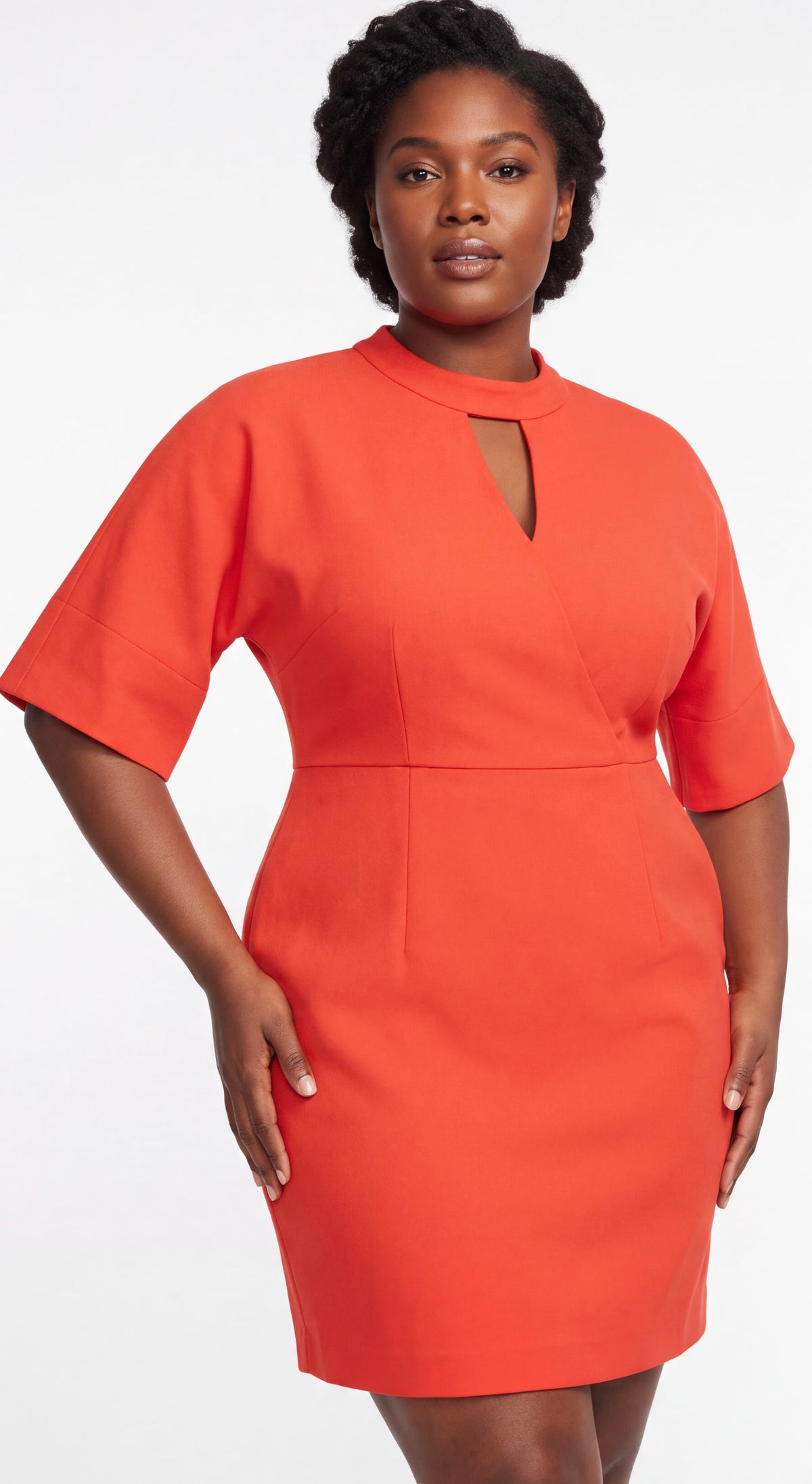 Orange mini dress