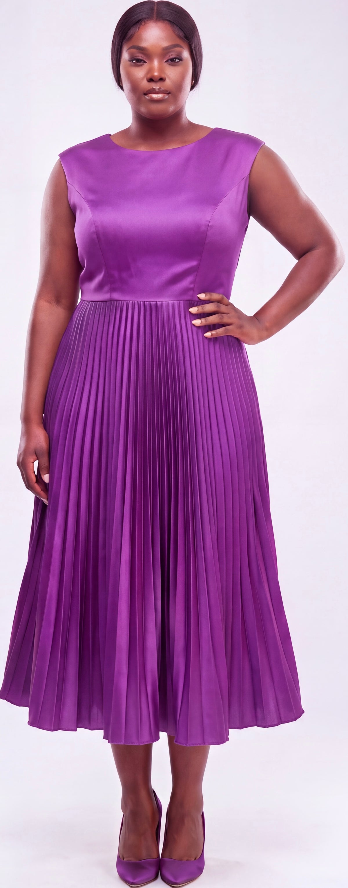 Purple skater dress