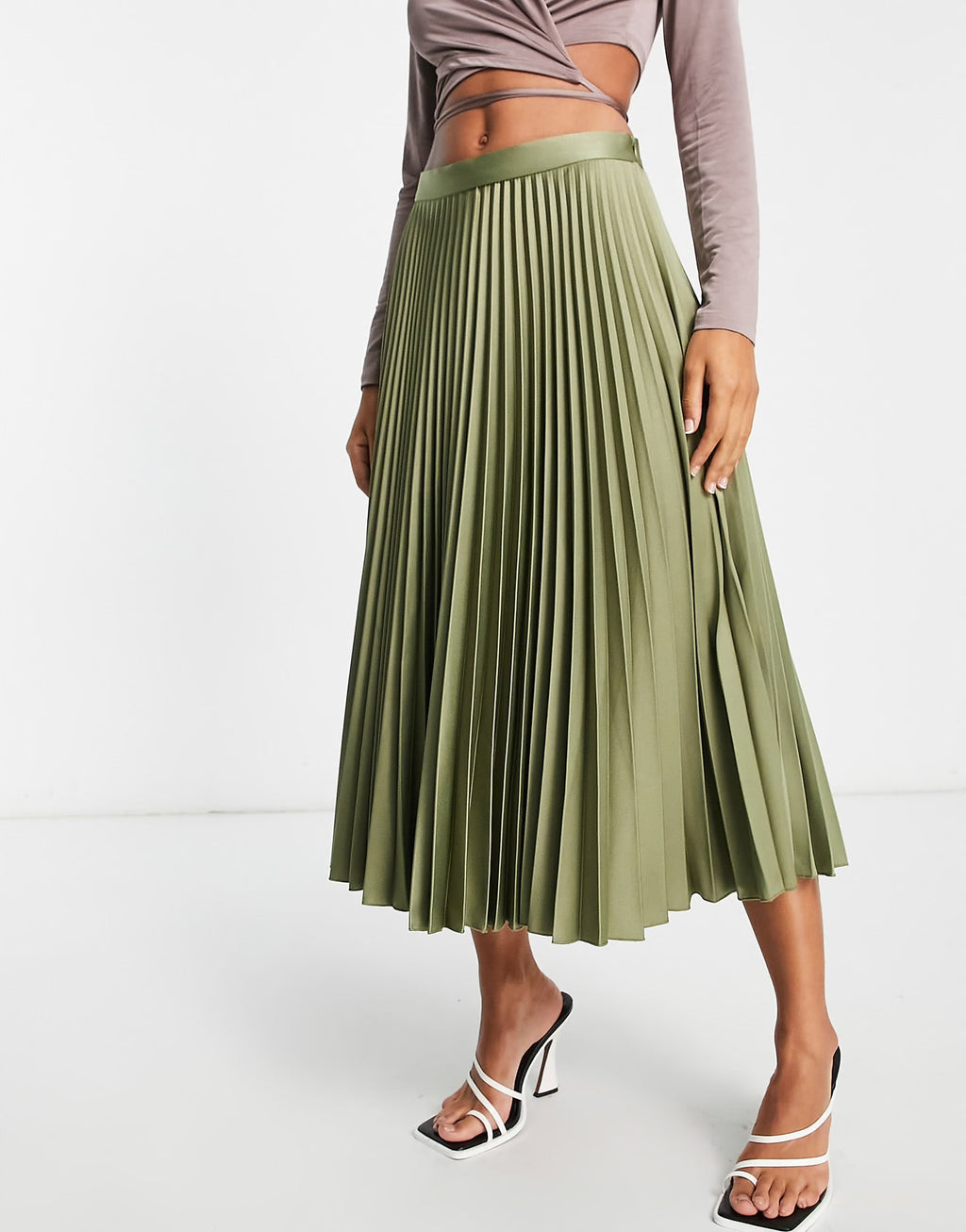 Green olive skirt