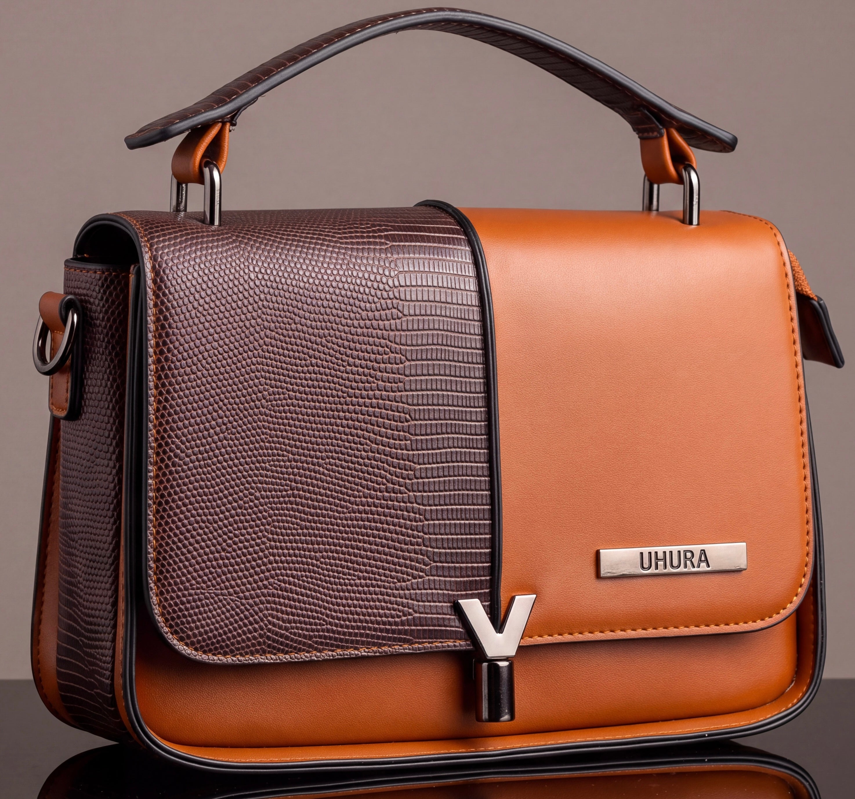 Tan office bag