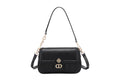 Black ruched crossody bag