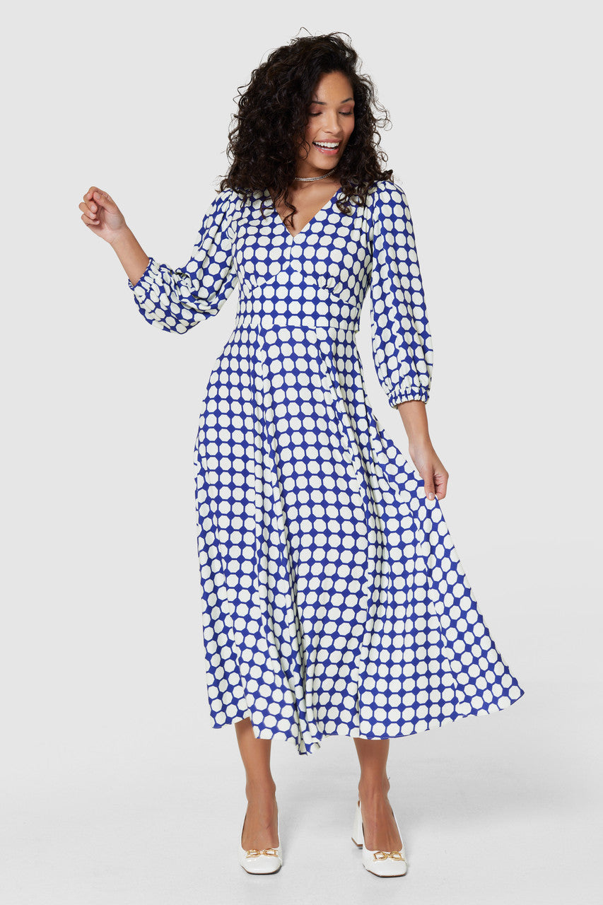 Full skirt wrap dress