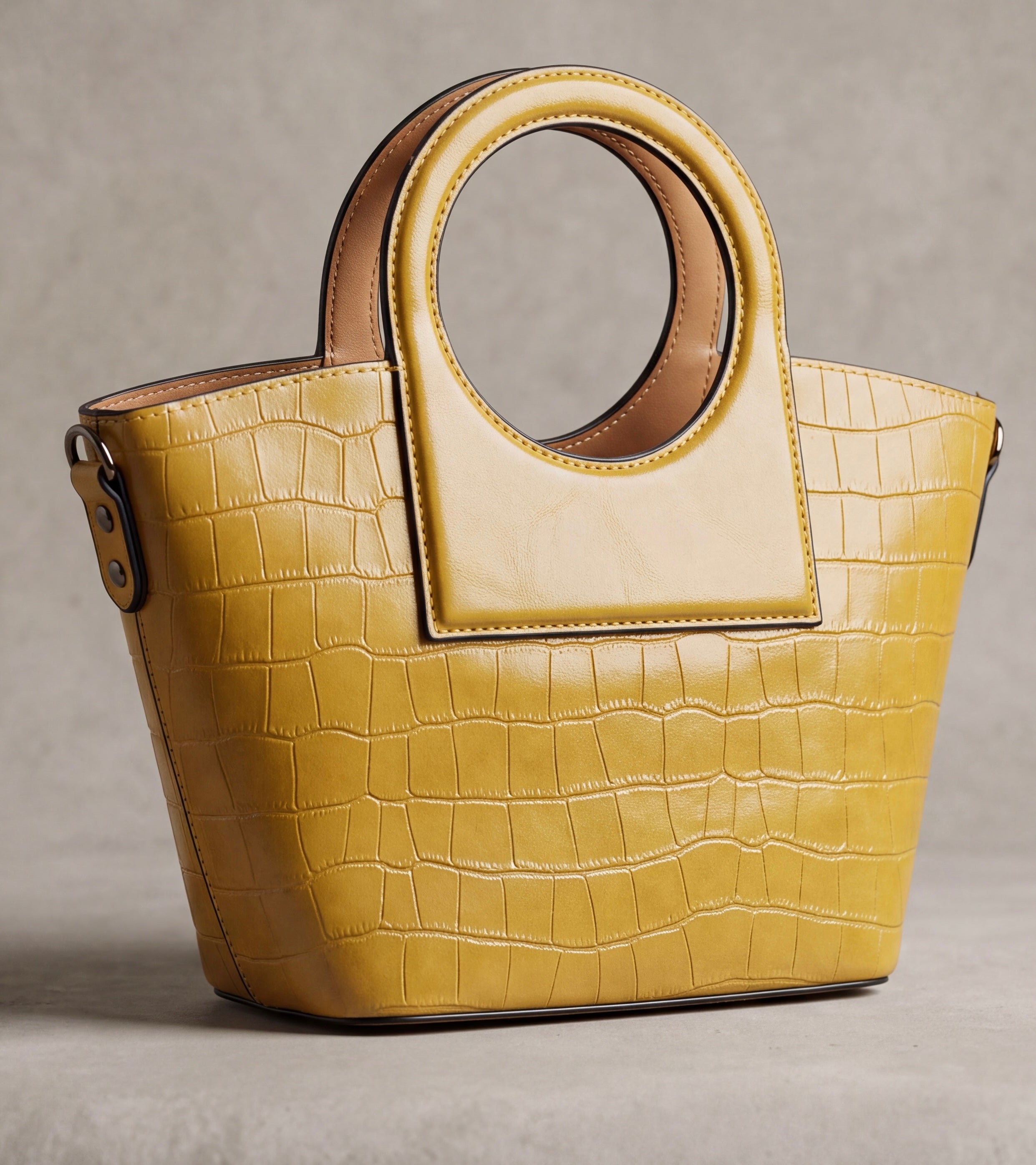 Yellow basket bag
