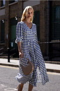 Navy tea dress