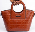 Tan croc bag