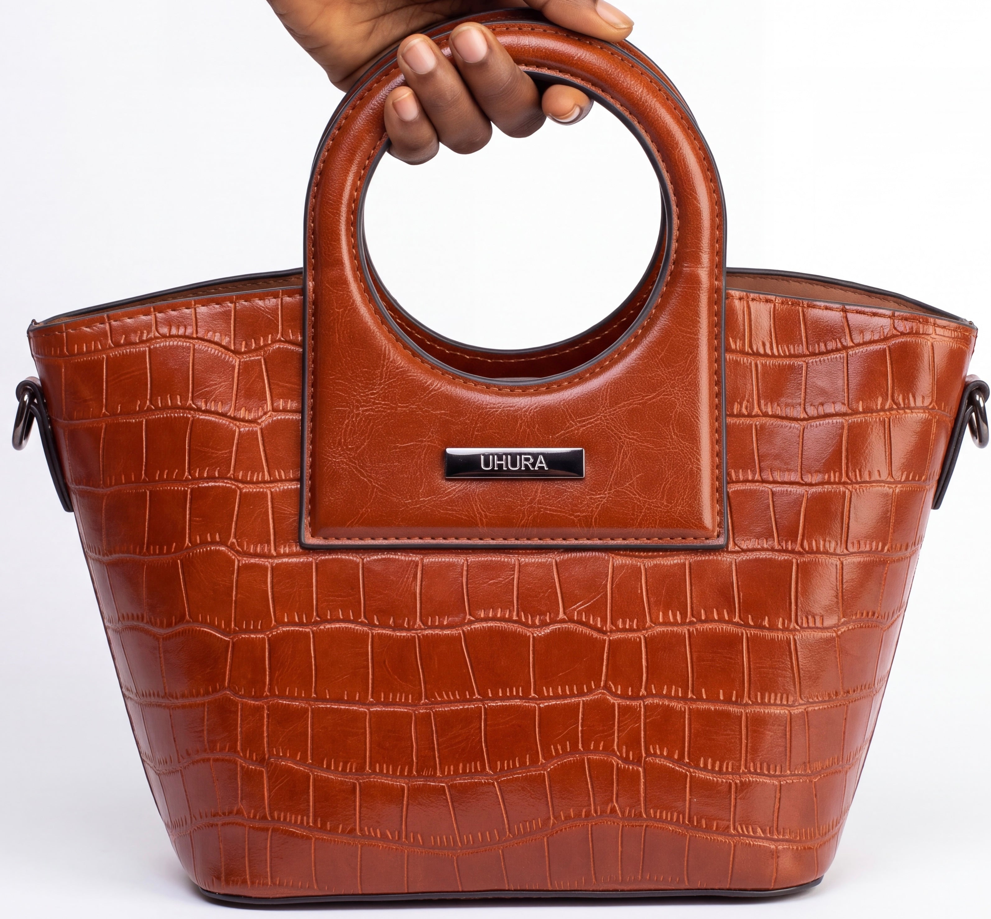Tan croc bag