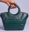 Green basket bag