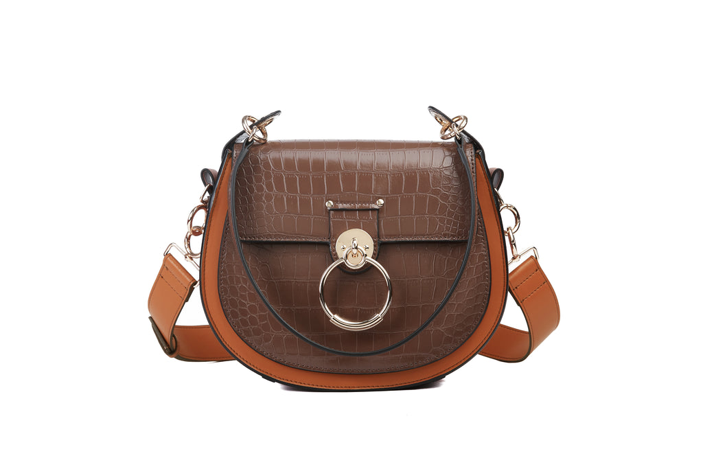 Croc coffee saddle bag