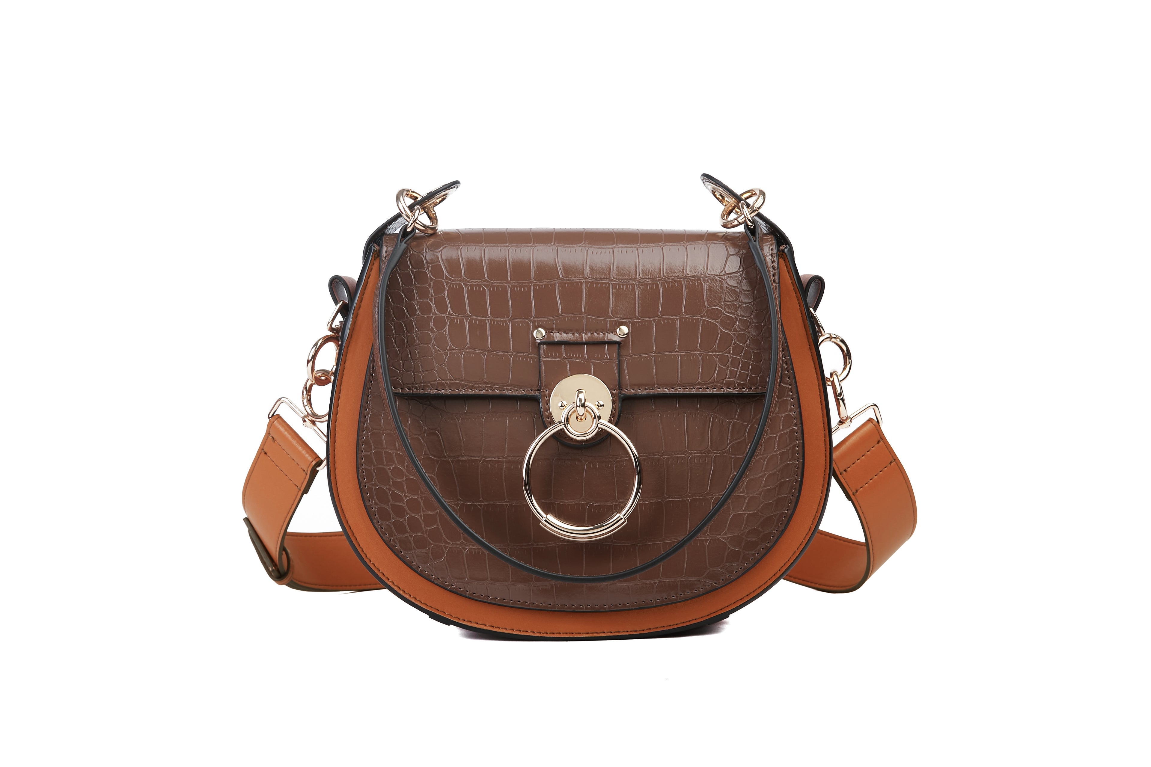 Croc coffee saddle bag