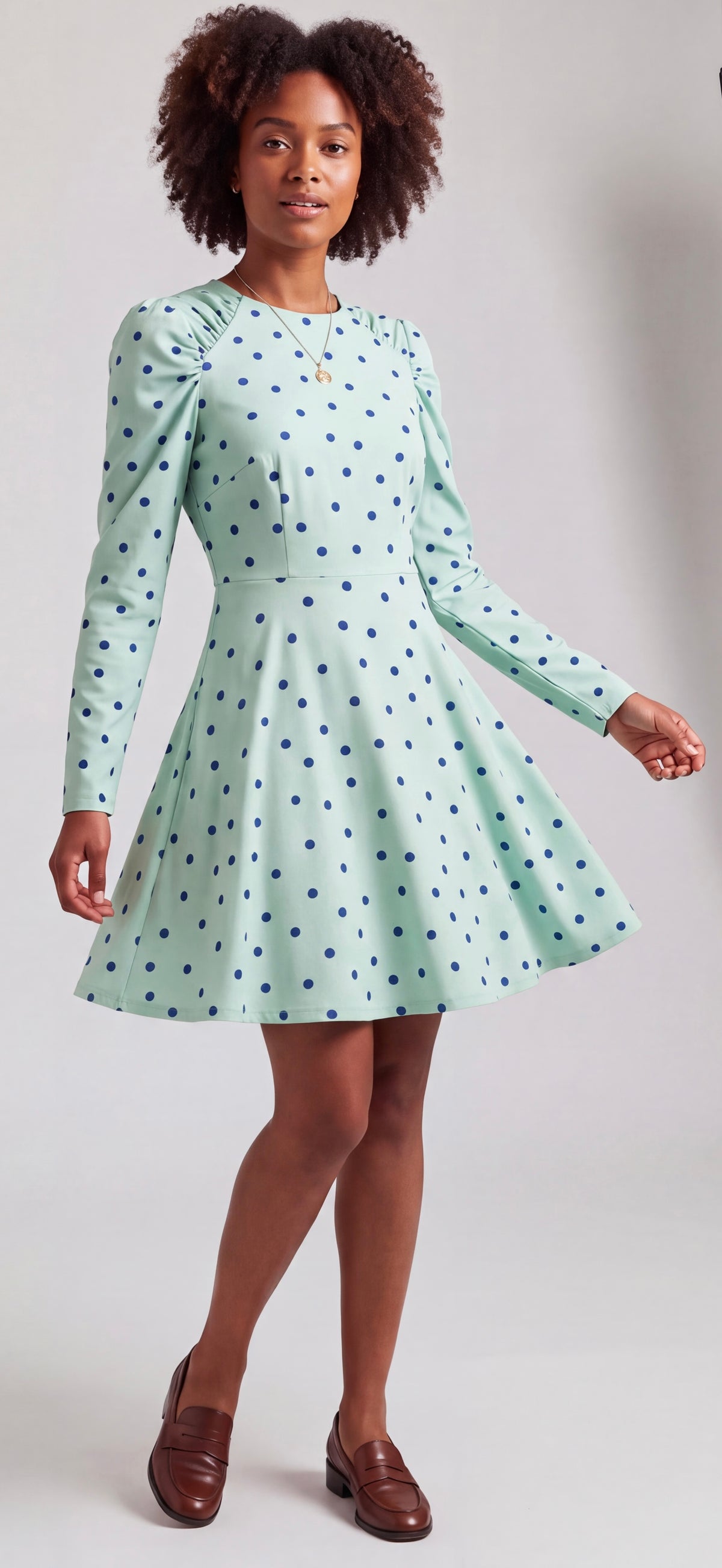 Polka dot skater dress