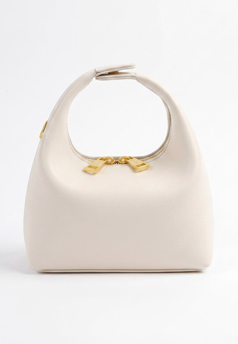White mini moon bag
