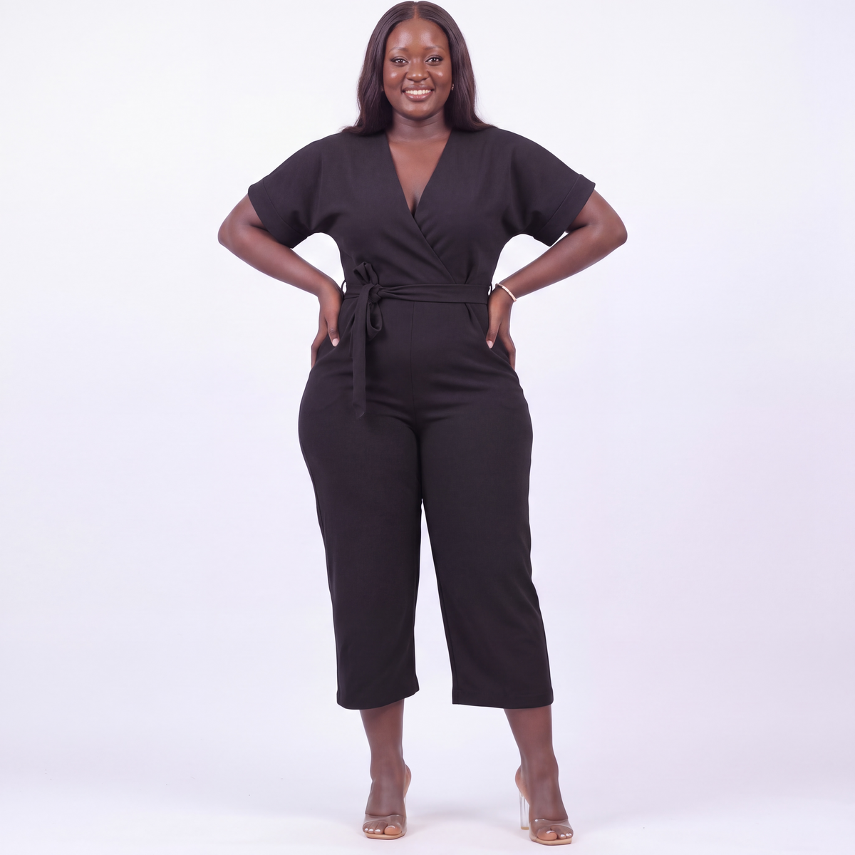 Black kimono jumpsuit